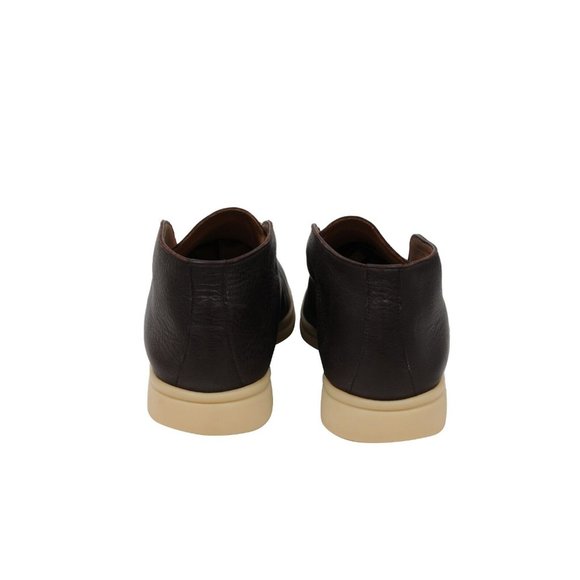 Loro Piana Mens Open Walk Boots Size US 11.5 EU 44.5 Brown Leather Ankle Chukkas - Picture 6 of 11